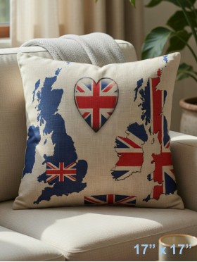 UNITED KINGDOM PRINT CUSHION & FILLER